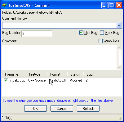 Tortoise and Defect Tracking Integration in Windows XP